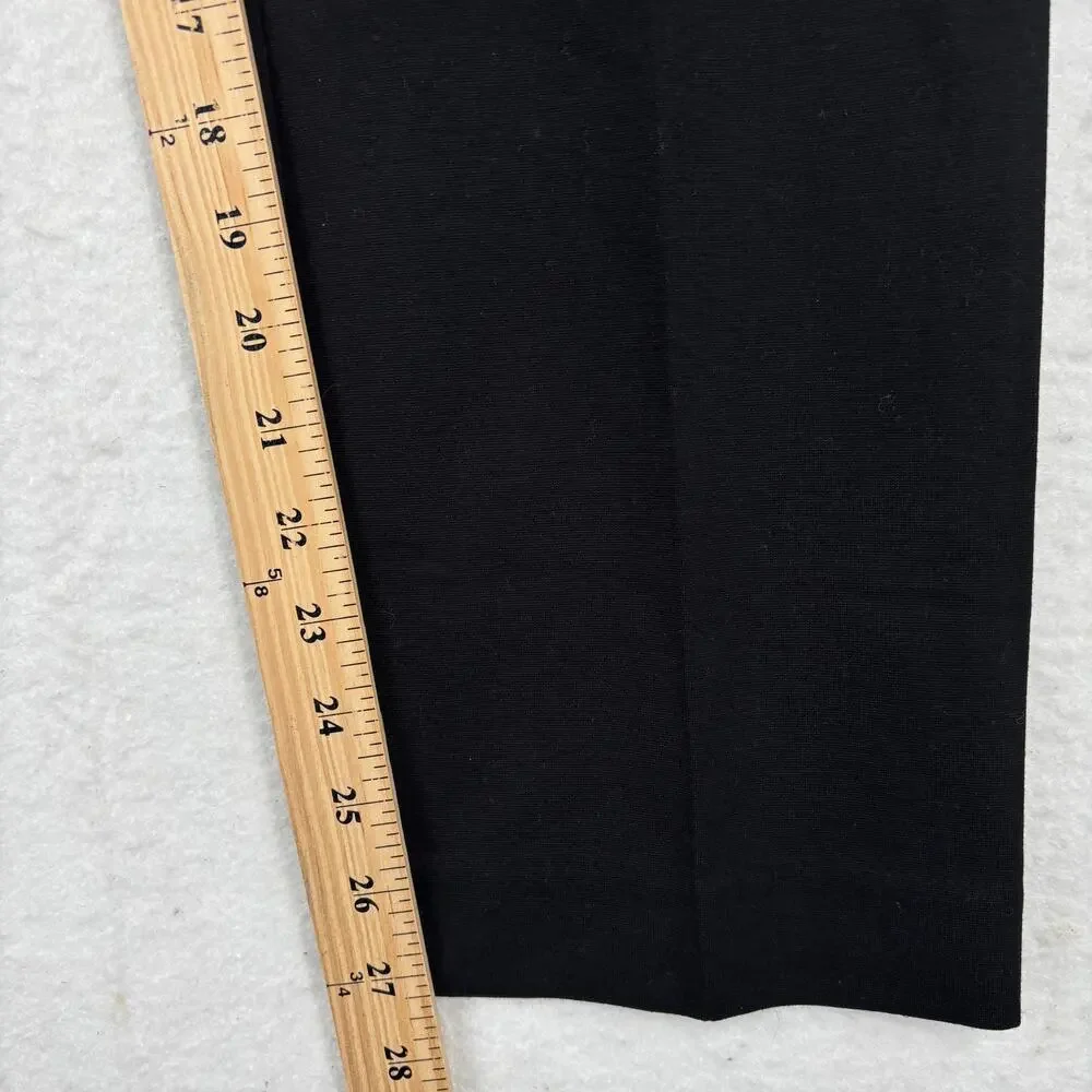 Banana Republic Pont Knit Pant Womens Size 14 Black High Rise Stretch Minimalist - Picture 13 of 15